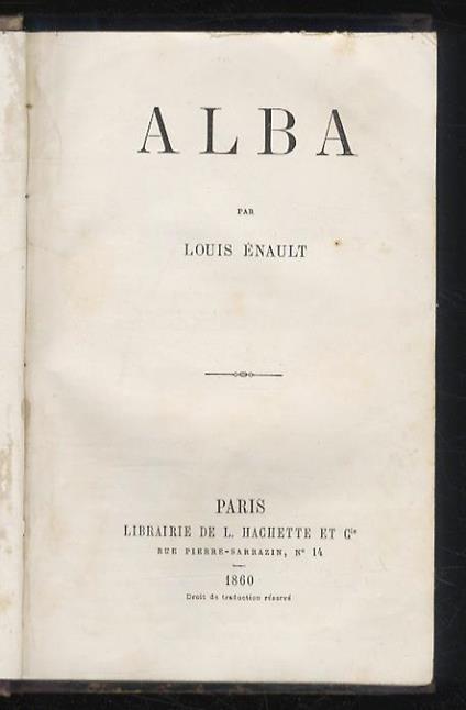 Alba - Louis Enault - copertina