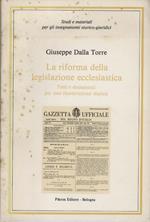 La riforma della legislazione ecclesiastica