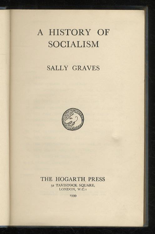 A history of socialism - Sally Graves - copertina