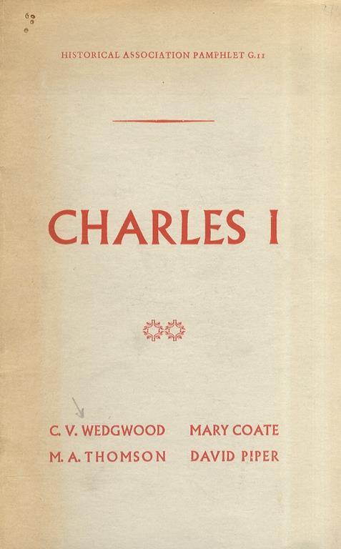 King Charles I - C. V. Wedgwood - copertina