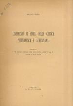 Lineamenti di storia della critica polizianesca e laurenziana. Estratto da 