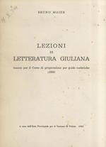 Lezioni di letteratura giuliana tenute per il corso di preparazione per guide turistiche 1959