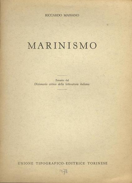 Marinismo - Riccardo Massano - copertina