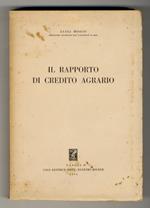 Il rapporto di credito agrario