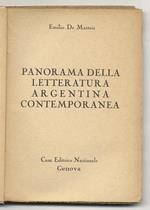 Panorama della letteratura argentina contemporanea