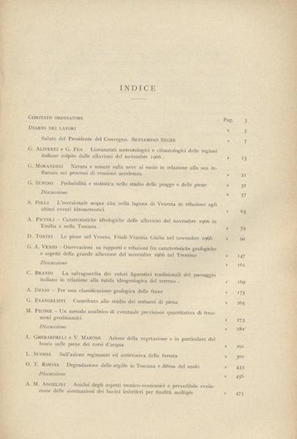 Atti del convegno sul tema: le scienze della natura di fronte agli eventi idrogeologici. (Roma, 8-10 novembre 1967) - copertina