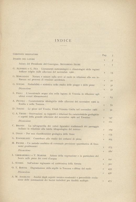 Atti del convegno sul tema: le scienze della natura di fronte agli eventi idrogeologici. (Roma, 8-10 novembre 1967) - copertina