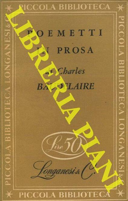 Poemetti in prosa - Charles Baudelaire - copertina