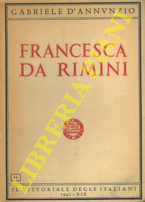 Francesca da Rimini - Gabriele D'Annunzio - copertina