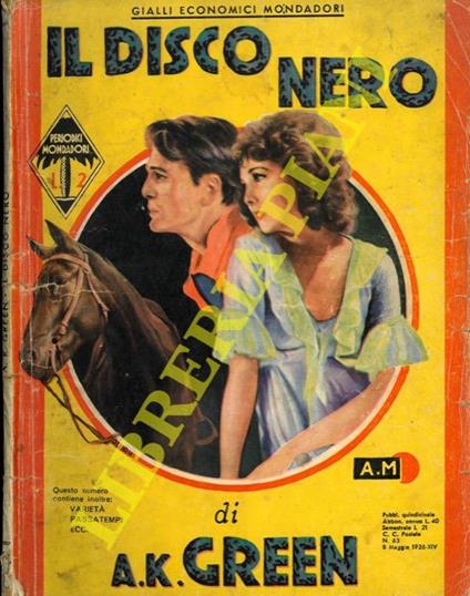 Il disco nero - Anna K. Green - copertina