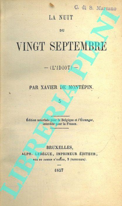 La nuit di vingt septembre (L'Idiot) - Xavier de Montépin - copertina