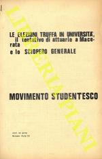 Le elezioni truffa in Università, il tentativo di attuarle a Macerata e lo sciopero generale