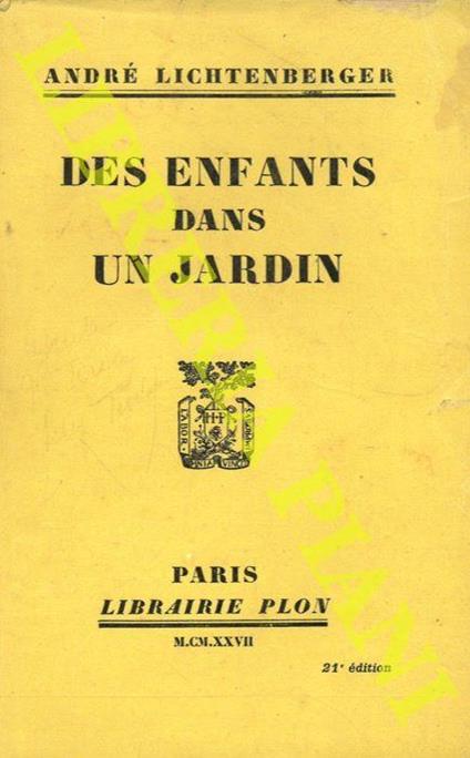 Des enfants dans un jardin - André Lichtenberger - copertina