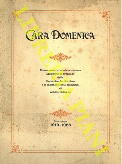 Cara Domenica. Terzo volume 1919/1928. Mezzo secolo di storia e