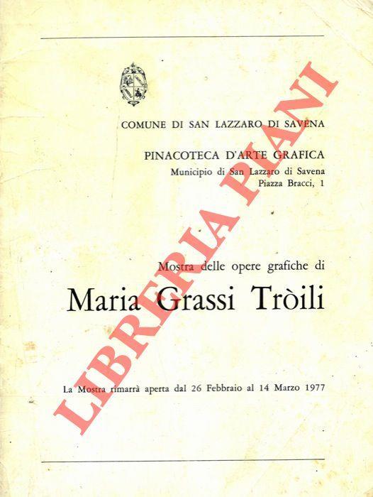 Mostra delle opere grafiche di Maria Grassi Troili - copertina