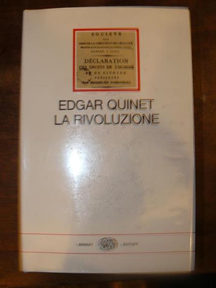 La rivoluzione - Edgar Quinet - copertina