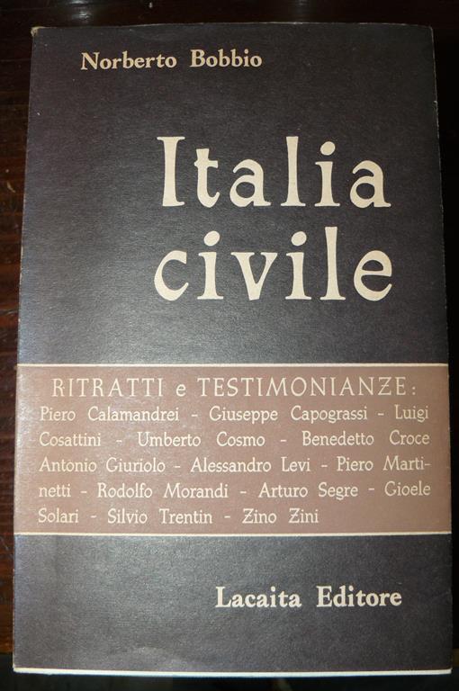 Italia civile. Ritratti e testimonianze - Norberto Bobbio - copertina