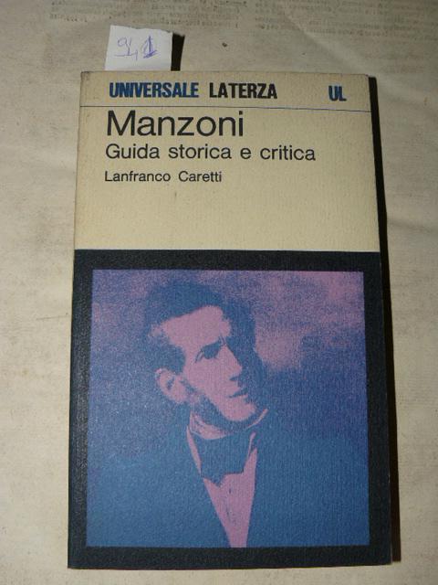 Manzoni guida storica e Critica - Lanfranco Caretti - copertina