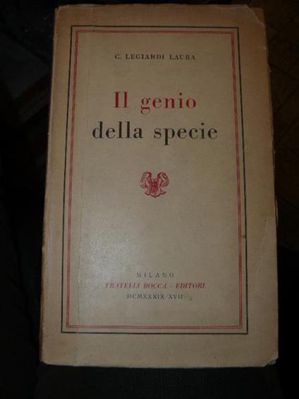 Il genio della specie - Laura Legiardi - copertina