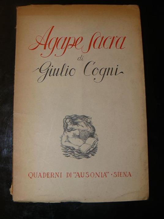 Agape Sacra - Giulio Cogni - copertina