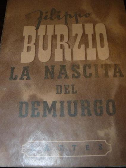 Il Demiurgo - Filippo Burzio - copertina