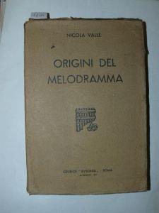 Origini del melodramma - Nicola Valle - copertina