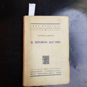 Il ritorino all'oro - Attilio Cabiati - copertina