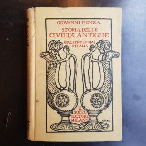 Storia delle civiltà antiche (paleontologia) d'Italia dalle origini al V sec. A.C. Illustrato con LXXXXIV tavole - Giovanni Pinza - copertina