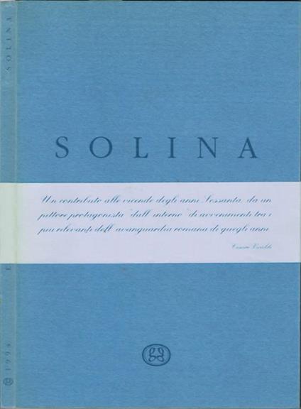 Francesco Solina: Epistolario - Cesare Vivaldi - copertina