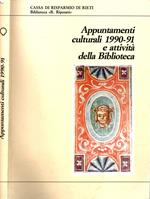 Appuntamenti culturali 1990-91 e attività della Biblioteca