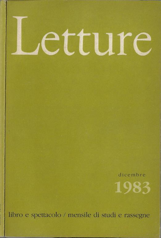 Letture Anno 1983 N° 12 - Alessandro Scurani - copertina