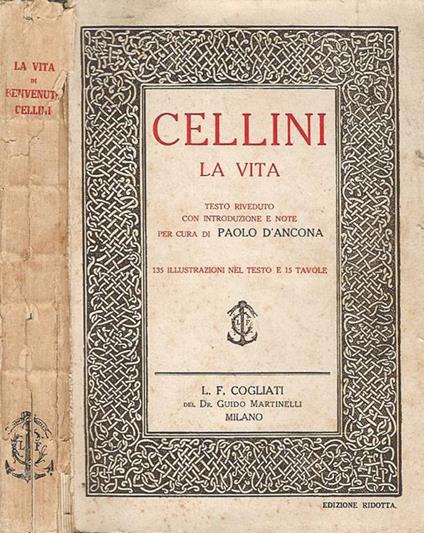 La vita - Benvenuto Cellini - copertina