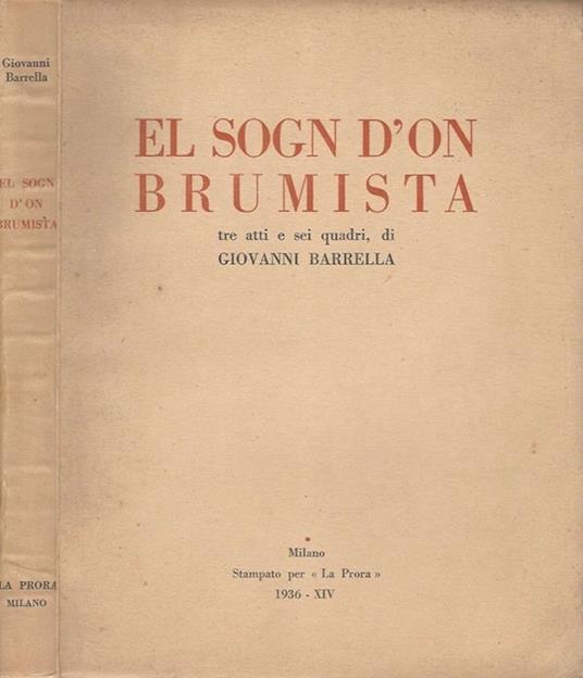 El sogn d'on brumista - Giovanni Barrella - copertina