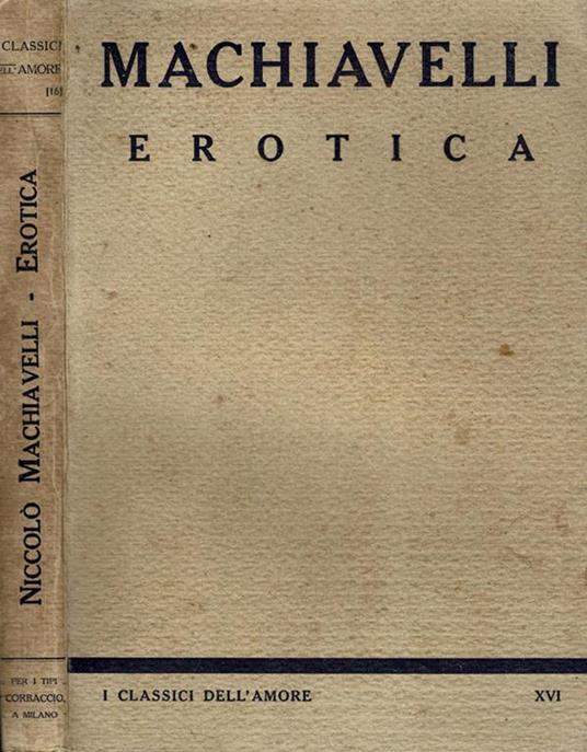 Erotica - Niccolò Machiavelli - copertina