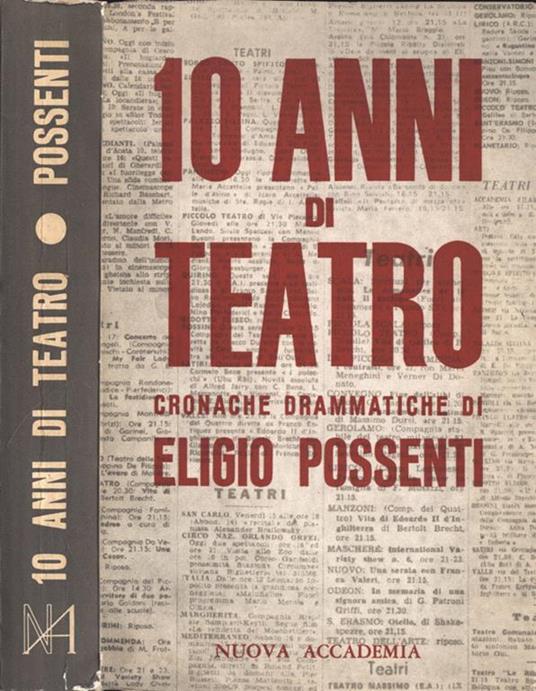 10 anni di teatro - Eligio Possenti - copertina