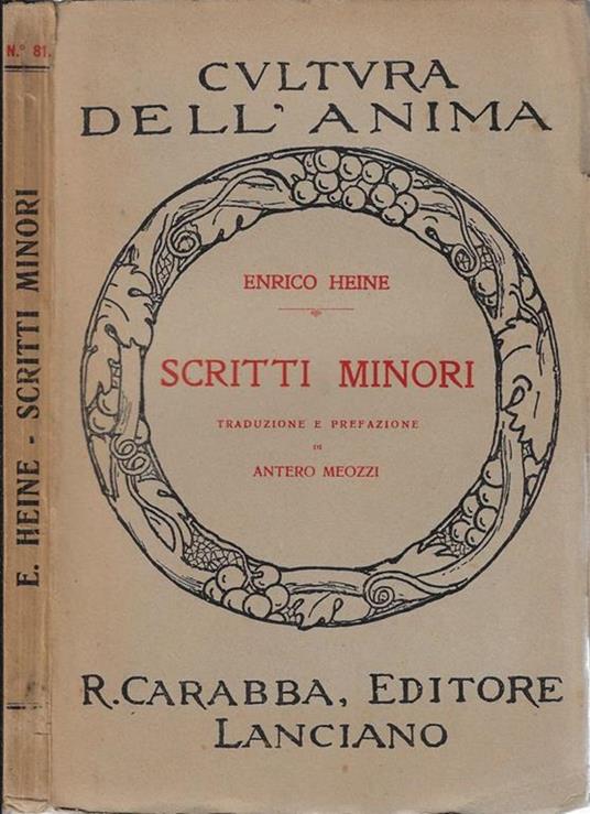 Scritti minori - Heinrich Heine - copertina