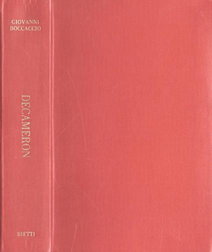 Decameron - Giovanni Boccaccio - copertina