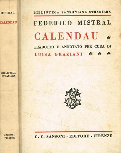 Calendau - Frédéric Mistral - copertina