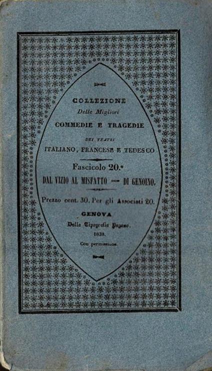 Dal vizio il misfatto - Giulio Genoino - copertina