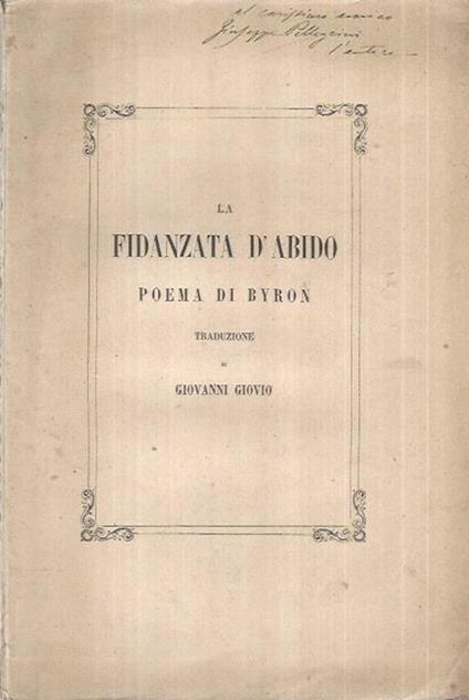 La fidanzata D'Abido - George G. Byron - copertina