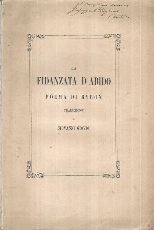 La fidanzata D'Abido - George G. Byron - copertina