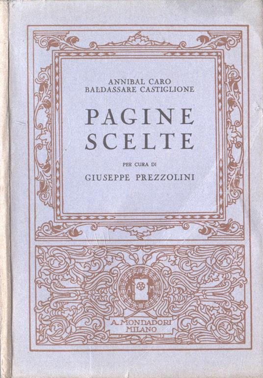 Pagine scelte - Annibal Caro - copertina