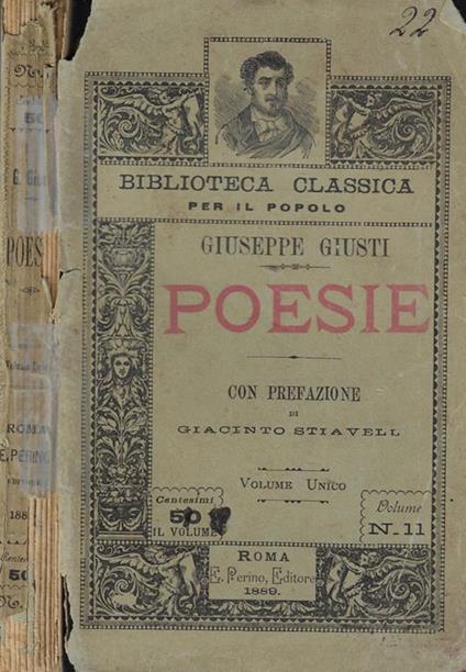 Poesie - Giuseppe Giusti - copertina