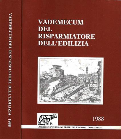 Vademecum del risparmiatore dell'edilizia 1988 - Vittorio De Martino - copertina