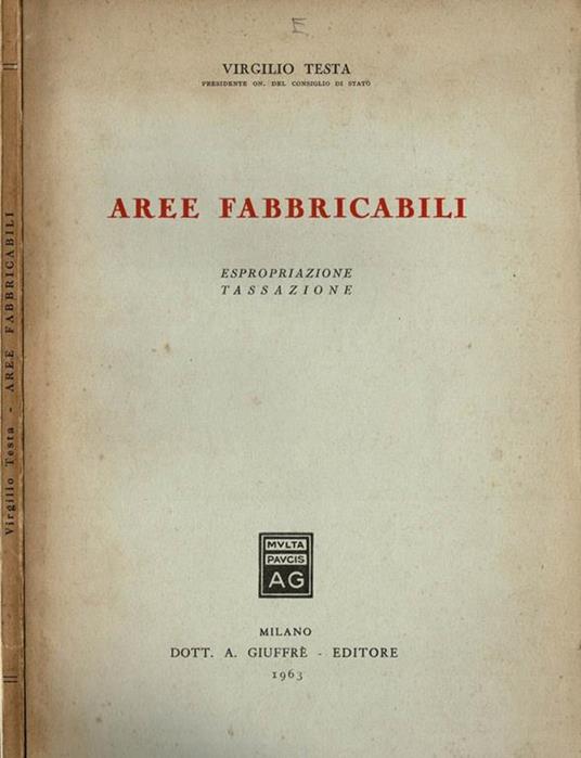 Aree Fabbricabili - Virgilio Testa - copertina