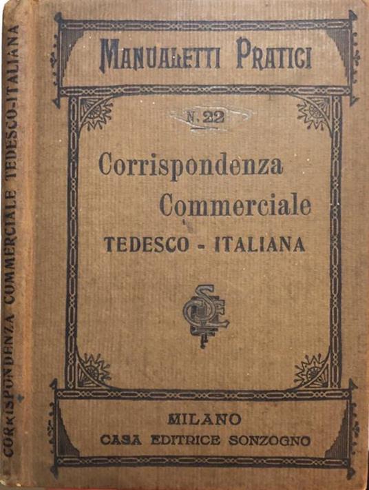 Corrispondenza commerciale tedesco-italiana - Ermanno Bonafous - copertina