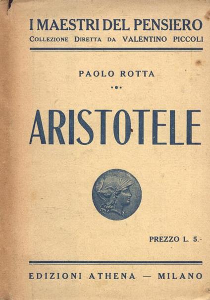 Aristotele - Paolo Rotta - copertina