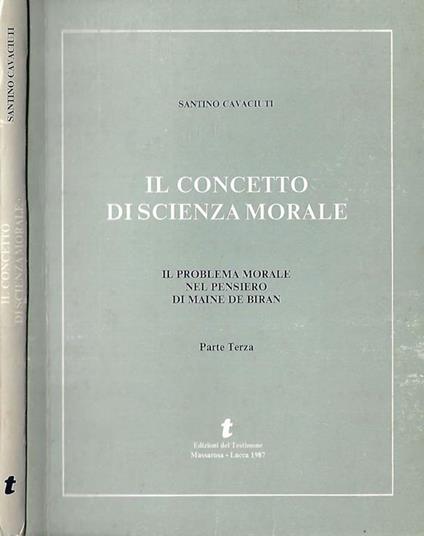 Il concetto di scienza morale - Santino Cavaciuti - copertina
