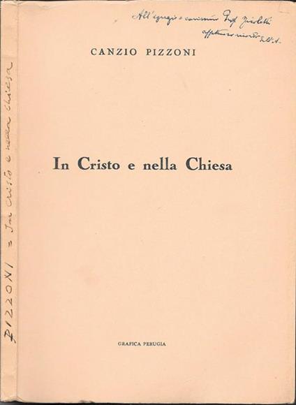 In Cristo e nella Chiesa - Canzio Pizzoni - copertina