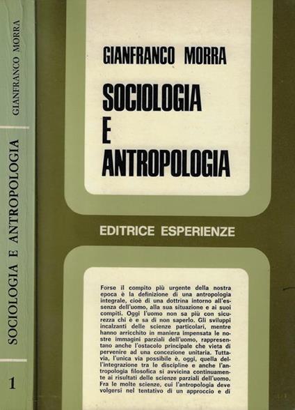 Sociologia e antropologia - Gianfranco Morra - copertina